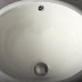 DAX Ceramic Oval Single Bowl Undermount Bathroom Sink  Ivory Finish  17-3/4 x 14-5/16 x 7-7/8 Inches (BSN-205B-I) - B07DW6K3GS